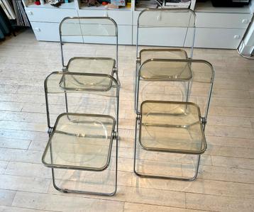 4 chaises Plia Anonima Castelli, Enlèvement, Utilisé, Métal, Quatre