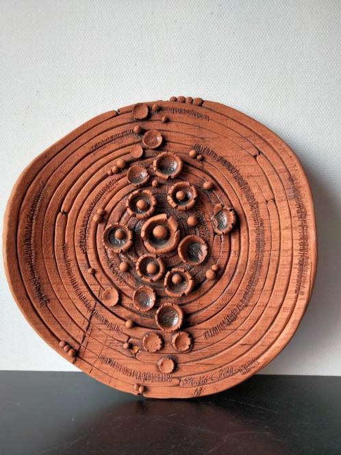 70s vintage wall art studio keramiek kunst abstract, Antiek en Kunst, Kunst | Overige Kunst, Ophalen of Verzenden