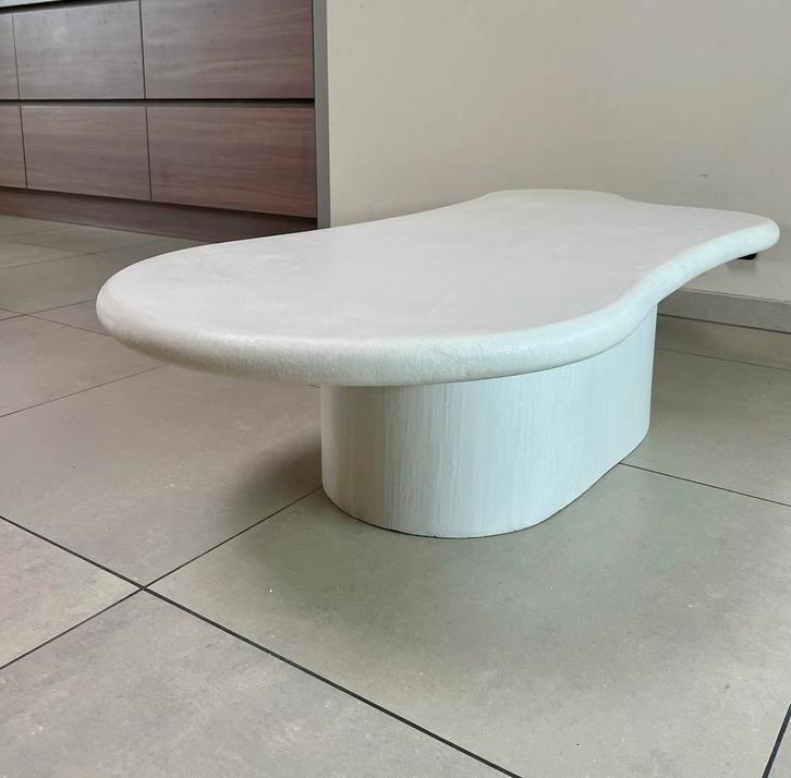 Organisch mortextafel, Huis en Inrichting, Tafels | Salontafels, Zo goed als nieuw, Ophalen