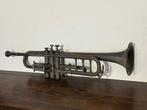 Trompette ancienne en laiton nickelé., Musique & Instruments, Enlèvement