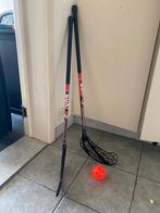 2x Floorball Stick + ball, Sport en Fitness, Hockey, Ophalen, Zo goed als nieuw