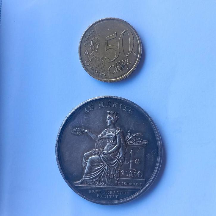 Edelmetaal Medaille Alfred Preudhomme de Borre 1851, Postzegels en Munten, Penningen en Medailles, Ophalen of Verzenden