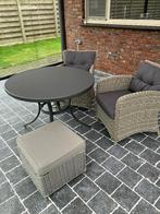 Tuintafel met 2 tuinstoelen, Ophalen, Gebruikt, Rond, Metaal