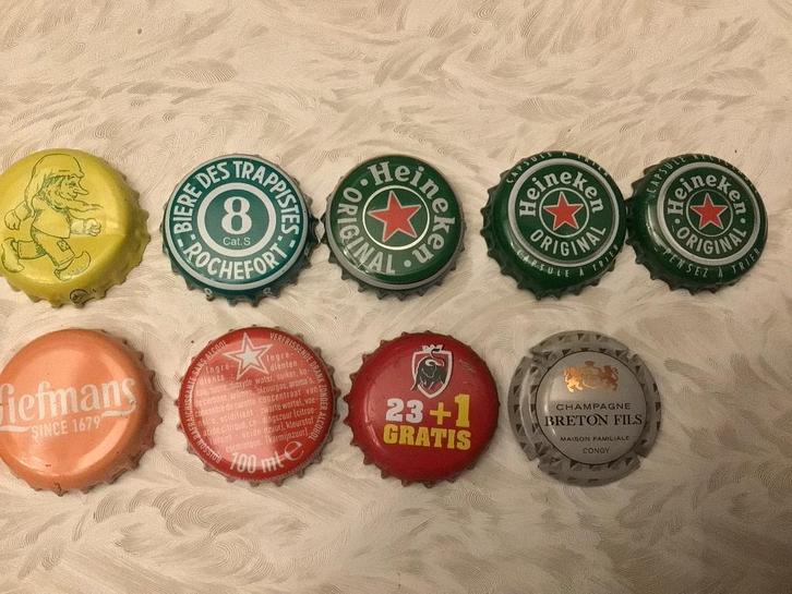 Bière, capsules de bouteilles et autres, Collections, Marques de bière, Utilisé, Heineken, Enlèvement ou Envoi