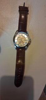 Heren horloge zonder baterijen of opwinden gaat op hartslag, Handtassen en Accessoires, Horloges | Heren, Overige merken, Leer