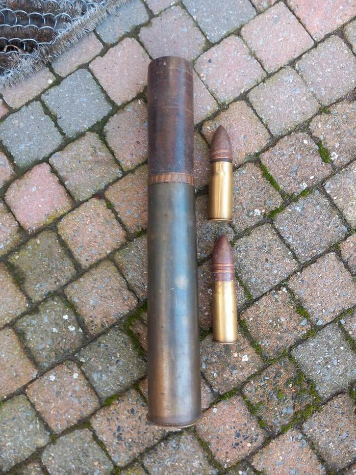 Lot lege,afgevuurde Franse 75mm en 37mm WO1, origineel, Verzamelen, Militaria | Algemeen, Ophalen of Verzenden