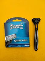 Wilkinson Quattro 8 mesjes + houder --- NIEUW, Nieuw, Gehele gezicht, Ophalen of Verzenden, Verzorging