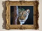 Schilderij "Leeuw", Antiek en Kunst, Verzenden