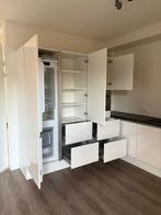 Moderne witte hoogglans hoekkeuken +apparatuur GEDEMONTEERD, Huis en Inrichting, Keuken | Complete keukens, Wit, Hoekkeuken, Ophalen of Verzenden