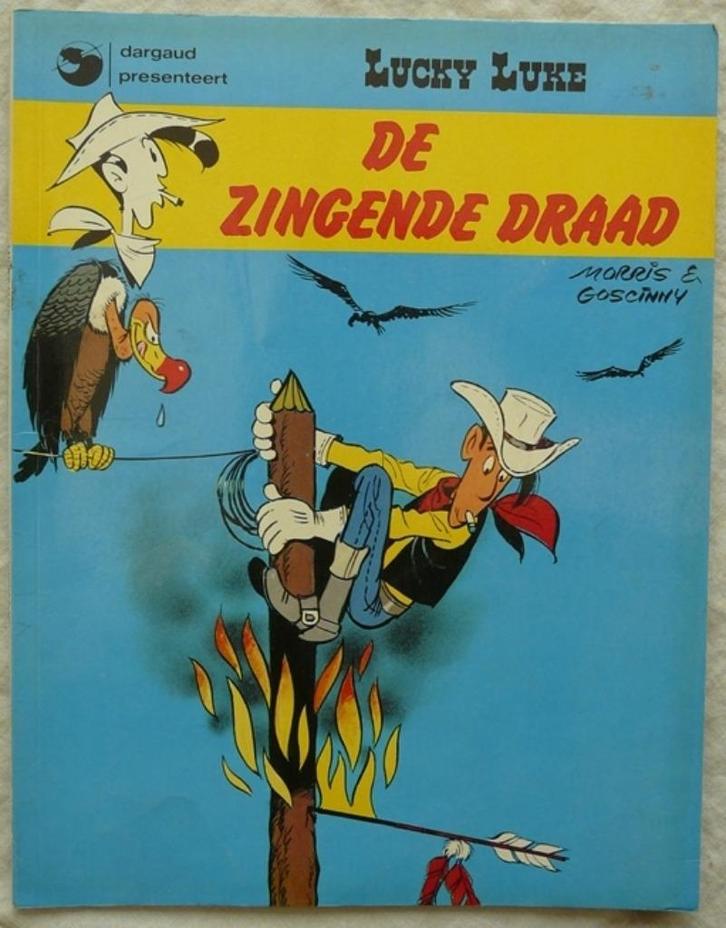 Strip, Lucky Luke, De Zingende Draad, Nr.16, Dargaud, 1978., Boeken, Stripverhalen, Gelezen, Eén stripboek, Ophalen of Verzenden