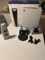 PS5 + 2 DualSense-controller+ accessoires - Zeer goede staat, Games en Spelcomputers, Spelcomputers | Sony PlayStation 5, Ophalen of Verzenden