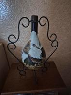 Glazen antieke fles handgeschilderd, Antiek en Kunst, Ophalen