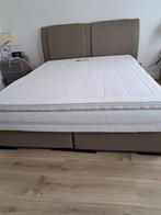 Boxspring  160x200 met ergonomische topper, Huis en Inrichting, Slaapkamer | Boxsprings, Ophalen, Bruin, Tweepersoons, Zo goed als nieuw