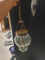 lampadaire en verre et fer forgé, Huis en Inrichting, Lampen | Hanglampen, Glas, Ophalen of Verzenden, Zo goed als nieuw