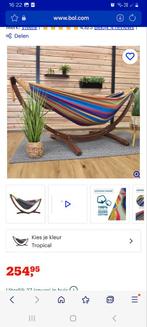 Nieuwe hangmat met staander (€ 254,95 aankoopprijs), Tuin en Terras, Ophalen