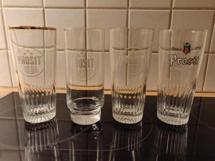 Set van 4 Prosit glazen - Brouwerij Bosteels, Verzamelen, Biermerken, Gebruikt, Glas of Glazen, Ophalen