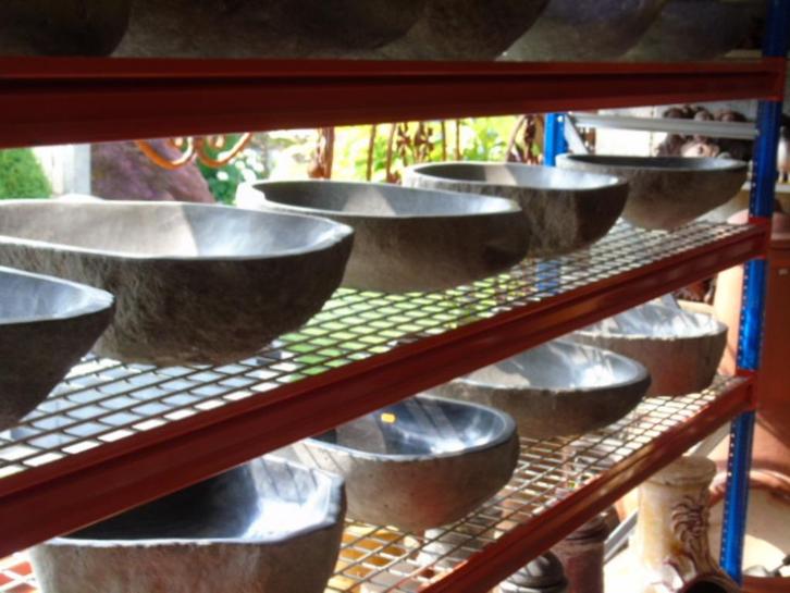 rivierkiezelstenen bassin, zie foto's!!!, Doe-het-zelf en Bouw, Sanitair, Nieuw, Wastafel, Steen, Ophalen