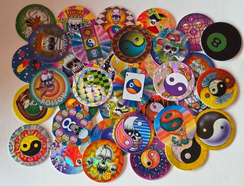 34 verschillende Flippo's/Pog's, Verzamelen, Flippo's, Losse flippo's, Verzenden