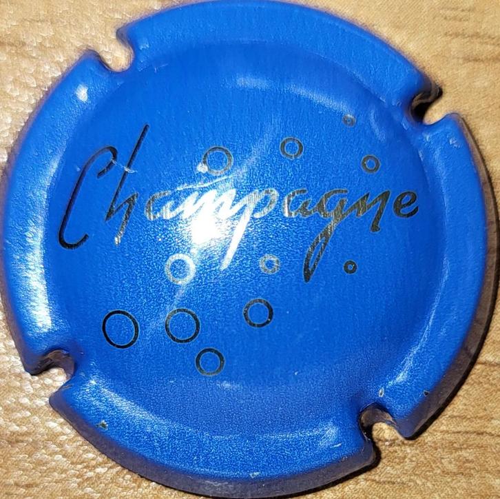 Capsule Champagne de VIGNERONS bleu & argent nr.611, Verzamelen, Wijnen, Nieuw, Champagne, Frankrijk, Ophalen of Verzenden