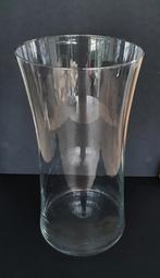 Grote glazen vaas, Wit, Ophalen of Verzenden, Minder dan 50 cm, Glas