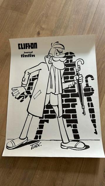 Affiche Turk Clifton du journal Tintin années 80
