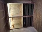Steigerhouten kleerkast, Huis en Inrichting, Ophalen, Zo goed als nieuw