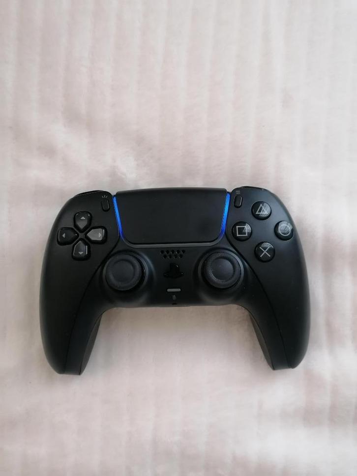 Officiële zwarte PS5-controller - Dualsense Original, Games en Spelcomputers, Games | Sony PlayStation 5, Zo goed als nieuw, Ophalen of Verzenden