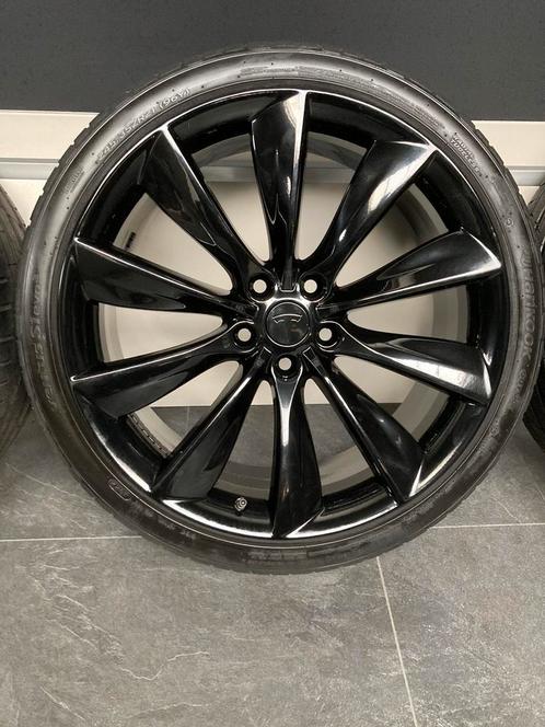 21” originele Tesla Model S ‘Turbine’ velgen + banden 5x120, Autos : Pièces & Accessoires, Autres pièces automobiles, Pièces américaines