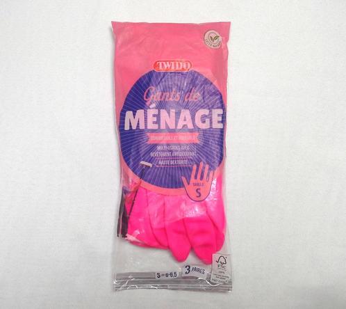 2 paires de gants de ménage en latex neuves - Taille 6 - 6.5, Huis en Inrichting, Schoonmaakartikelen, Ophalen of Verzenden
