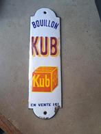 emaille kub bouillon 1930 bijgewerkt, Verzamelen, Reclamebord, Gebruikt, Verzenden