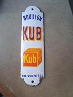 emaille kub bouillon 1930 bijgewerkt, Reclamebord, Gebruikt, Verzenden