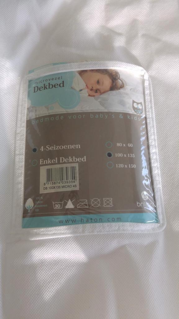 4 seizoenen baby dekbed 100x135 cm, Kinderen en Baby's, Kinderkamer | Beddengoed, Gebruikt, Ophalen