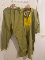 Ensemble traditionnel tunique + pantalon – vert & jaune, Taille 46/48 (XL) ou plus grande, Enlèvement ou Envoi, Sans marque, Comme neuf