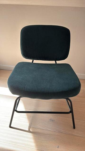 Groene fauteuil in ribstof - NIEUW beschikbaar voor biedingen