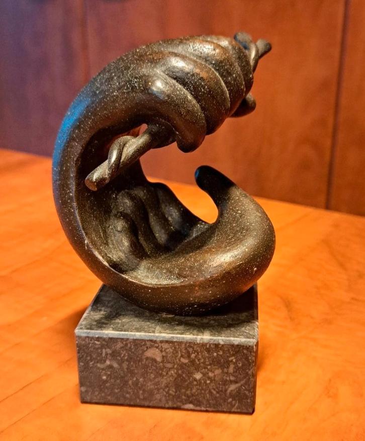 Belle statue en bronze sur un socle en marbre, Antiquités & Art, Art | Sculptures & Bois, Enlèvement ou Envoi