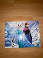 3 houten puzzels Frozen  (24 stukken) in houten kistje, Ophalen, 10 tot 50 stukjes, Zo goed als nieuw, Van hout