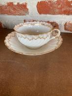 Oude engelse fine bone china kop en schotel Cresent &sons, Antiek en Kunst, Ophalen