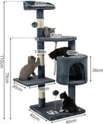 Krab en klimpaal voor katten | kattenhuis | kattentoren, -, Verzenden, Dibea, -