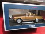 Mercedes Benz 300 SL R107 gold innen beige 1:18 Norev, Ophalen of Verzenden, Zo goed als nieuw, Auto, Norev