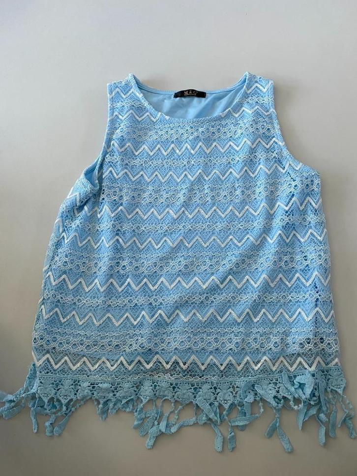 m&g xs, Kleding | Dames, Topjes, Zo goed als nieuw, Maat 34 (XS) of kleiner, Blauw, Zonder mouw, Ophalen of Verzenden