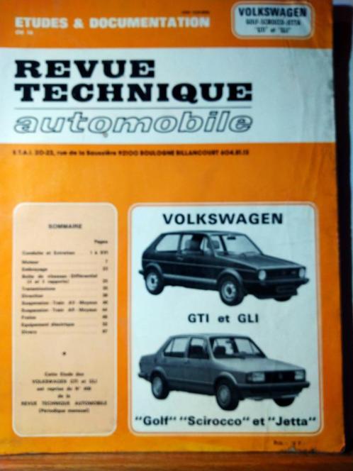RTA - VW Golf - Scirocco - Jetta, Autos : Divers, Modes d'emploi & Notices d'utilisation, Enlèvement ou Envoi