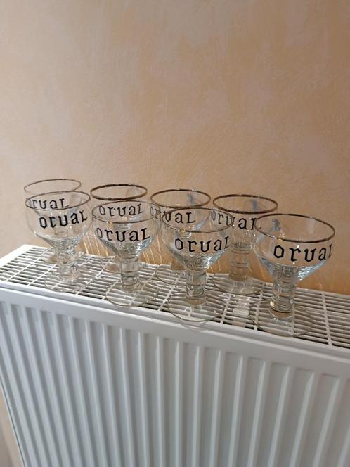 A vendre 8 verres orval, Collections, Verres & Petits Verres, Utilisé, Verre à bière, Enlèvement