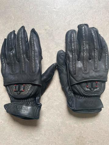Icon 1000 zwarte kangoeroeleren motorhandschoenen maat 8 (M) beschikbaar voor biedingen