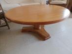 TABLE DE SALON en chêne clair massif, diamètre: 110 cm, haut, 100 à 150 cm, 100 à 150 cm, Chêne, Rond