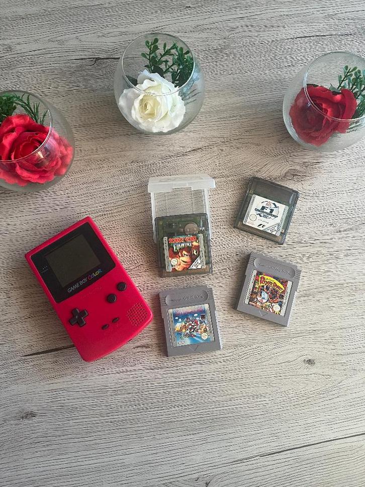 Gameboy color, Games en Spelcomputers, Spelcomputers | Nintendo Game Boy, Zo goed als nieuw, Game Boy Color, Met games, Ophalen