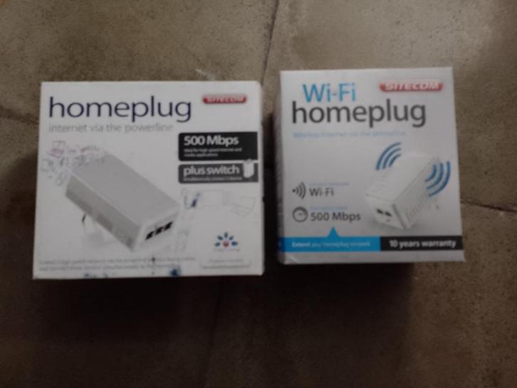 2x Sicom homeplug, Computers en Software, Accesspoints, Zo goed als nieuw, Ophalen of Verzenden