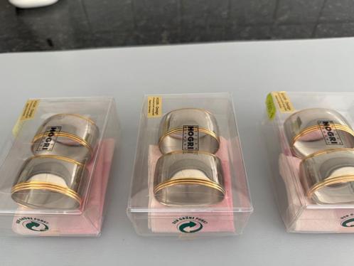 Onuitgepakte HOGRI servetringen zilver/verguld goud gr verz., Huis en Inrichting, Keuken | Servies, Nieuw, Overige typen, Overige stijlen