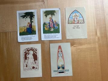 5 devotieprentjes heiligen : 1944-1945-1946 beschikbaar voor biedingen