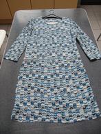 jurk blauw tinten met motiefje Pauline T2 = medium, Kleding | Dames, Blauw, Ophalen of Verzenden, Zo goed als nieuw, Maat 36 (S)