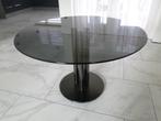 Desing eettafel glas 120cm, Huis en Inrichting, Tafels | Eettafels, Rond, Ophalen of Verzenden, Zo goed als nieuw, Glas